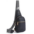 thumbnail image 1 of Bolso Bandolera Telena de Cuero Vegano para Mujer Negro, 1 of 7