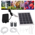 thumbnail image 1 of Solar Oxygen Aerator, High Sunlight Absorption Rate Solar Oxygen Pump 0-600MA USB Output Interface 3W5V  For Traveling For Cycling, 1 of 8