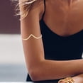thumbnail image 4 of SOPOTUTU Iron Metal V Shaped Arm Bracelet Golden Adjustable Opening Minimalist Arm Jewelry, 4 of 8