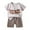 Brown, variant on Utlike Boys Shorts Set Toddler Summer Short Sleeve Cartoon Prints Tops Shorts 2Pcs Outfits Clothes Set Durable Boys Outfit Size 18 Months-24 Months