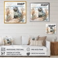 thumbnail image 4 of Designart "Seaside Wildlife Winter Charm" Coastal Animal Floater Framed Wall Decor, 4 of 5