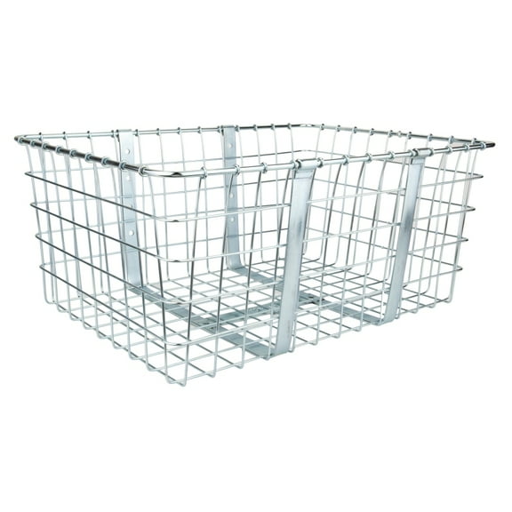 Wald Products No Hardware Basket Silver Steel 21x15x9`