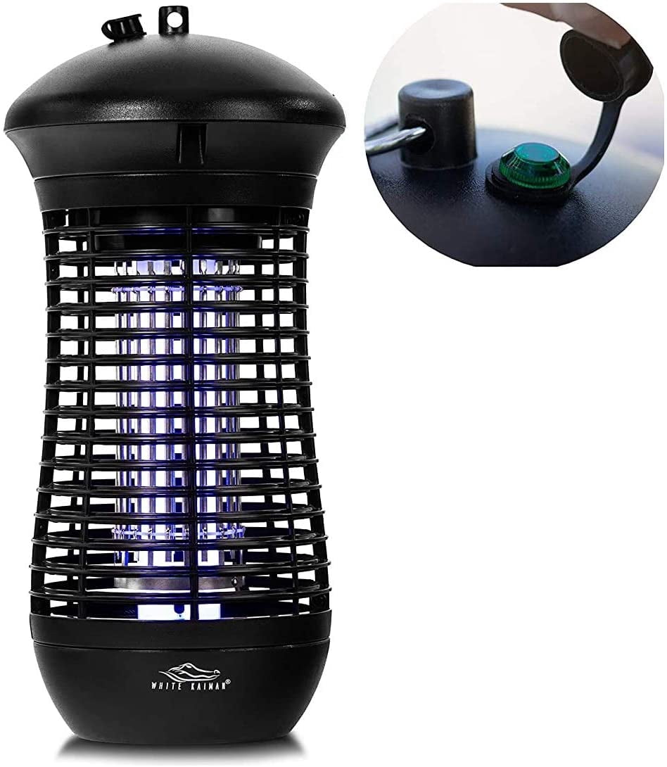 White Kaiman Bug Zapper with Dusk to Dawn Built-in Light Sensor - 4000V