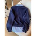 thumbnail image 2 of Women's Long Sleeve V-Neck Collared Pullover Top Loose Fit Casual Fall Winter, 2 of 3