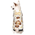 thumbnail image 1 of Fotbe Sloth Yoga Sudadera con Estampado para Perros Pequeños – Suéter con Capucha para Mascotas, Tela Suave de Forro Polar con Bolsillo-Small, 1 of 7