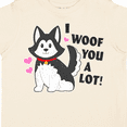 thumbnail image 4 of Inktastic I Woof You a Lot with Husky Dog Illustration Boys or Girls Toddler T-Shirt, 4 of 5