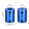 thumbnail image 3 of Unique Bargains 3mm to 8mm Bore Rigid Coupling 25mm Length 18mm Diameter Aluminum Alloy Shaft Couplers Connector Blue, 3 of 3