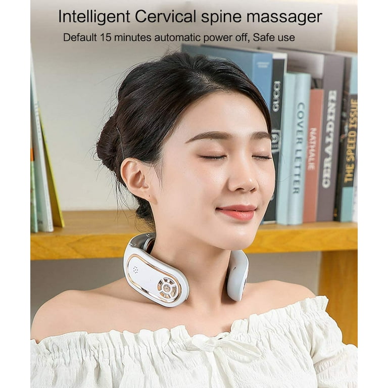 Neck Massager, Intelligent Portable Neck Massage with Heat Smart Cordless  Pain Relief, 3 Modes 15 Speeds at Home Office Outdoor Travel Car 