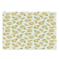 thumbnail image 1 of Orange Cutting Board, Watercolor Slices of Orange Fruit with Green Leaves Fresh Ripe Juicy Food, Decorative Tempered Glass Cutting and Serving Board, Large Size, Orange Green White, by Ambesonne, 1 of 1