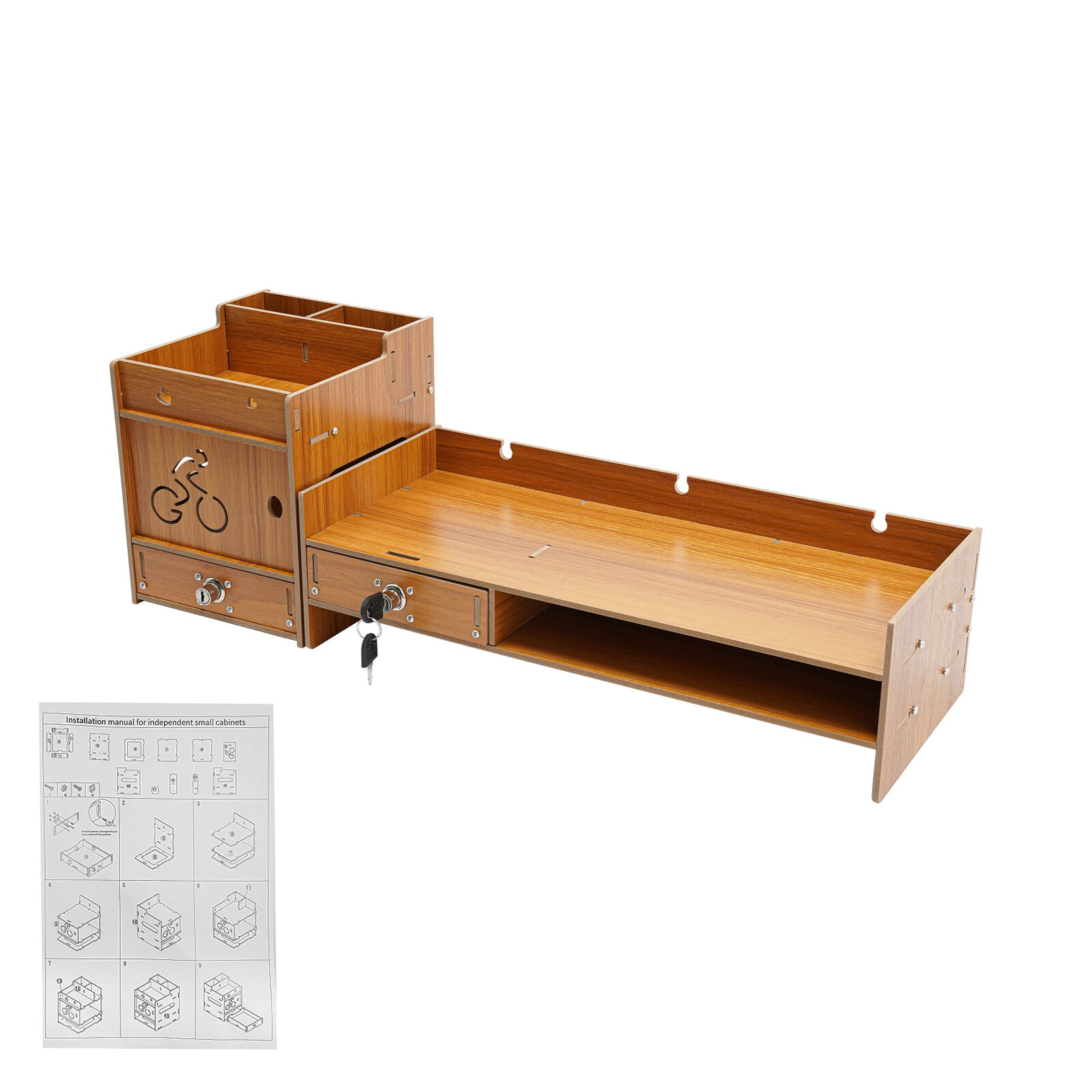 Minimalism Classy Monitor Stand Riser Wood Color Computer Monitor Riser Stand
