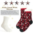 thumbnail image 2 of Women's Fuzzy Slipper Socks with Non-Slip Grippers, Cozy Fluffy Sherpa Lined, Cute Christmas Gifts 1Pairs, 2 of 5