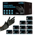 thumbnail image 1 of Guantes desechables de nitrilo UYKKE negros XL de 6 mil de grosor, 1 of 6