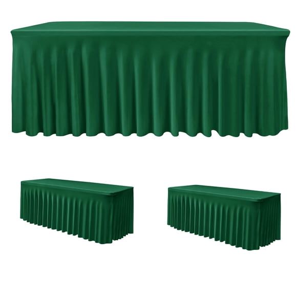 Mantel HolidayIdeas Hunter Green Spandex rectangular de 8 pies