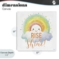 thumbnail image 4 of Stupell Industries Contemporary Rise Shine Happy Rainbow Canvas Art, 17 x 17, by Roozbeh, 4 of 8