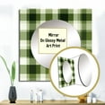 thumbnail image 3 of Designart "Elegant UK Plaid in Green I" 0 Green Large Square Mirror - Square Bedroom Mirror Printed Wall Decor - Vintage Square Printed Wall Mirror Art, 3 of 5