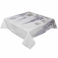 thumbnail image 2 of Purple Spring Floral Tablecloth Square Table Cloth 60x60 , Waterproof Tablecloth Outdoor Table Cloth, Summer Botanical Weeping Vintage Washable Table Cover for Kitchen Dining Party, 2 of 8