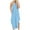 Blue, variant on IROINNID Sleeveless Round Neckline Dress For Women Fashion Summer Casual Halter Irregular Hem Dress Solid Color Below The Knee Shift Dress