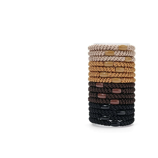 Pisexur Belleza Maquillaje 15 latas de diadema deportiva tejida para mujer, versátil y de uso diario, para coleta alta sin dañar el cabello, accesorio de alta elasticidad.para mujeres y hombres