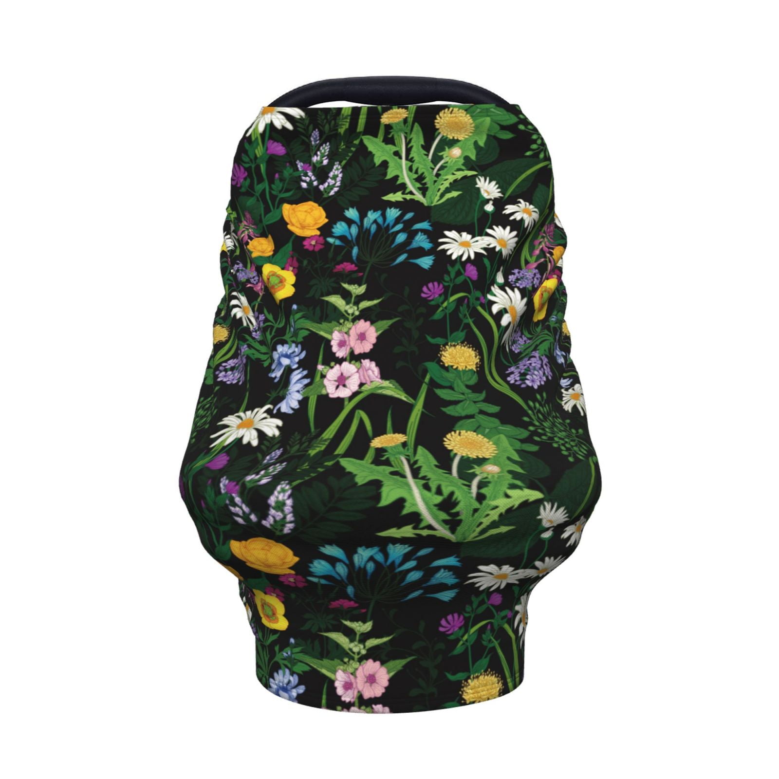 Fotbe Chamomile Pattern Car Seat Covers for Babies, Nursing Breastfeeding Cover Infant Carseat Canopy, Soft Stretchy Carrier Cover