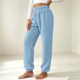 thumbnail image 6 of Kezqiaxn Pajama Pants Women Fashion Fleece Elastic Waist Stretch Lounge Pants Winter Pj Pants Womens Clothes 2026 Light Blue XXL, 6 of 8