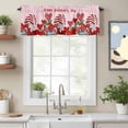 thumbnail image 2 of Valentines Kitchen Curtain Valances for Windows Farmhouse Short Curtains, Red Love Heart Botanical Gnomes Pink Rod Pocket Valance Curtain for Bedroom Cafe Living Room, 2 of 8