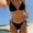 JY1059-, variant on Women's Bikini Set High Cut Triangle Sexy Tie Swimsuit Two Piece Beads Shoulder Straps Bathing Suit
