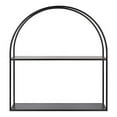 thumbnail image 2 of Kate and Laurel Monroe Metal Arch Shelf, Black 24x26, 2 of 3