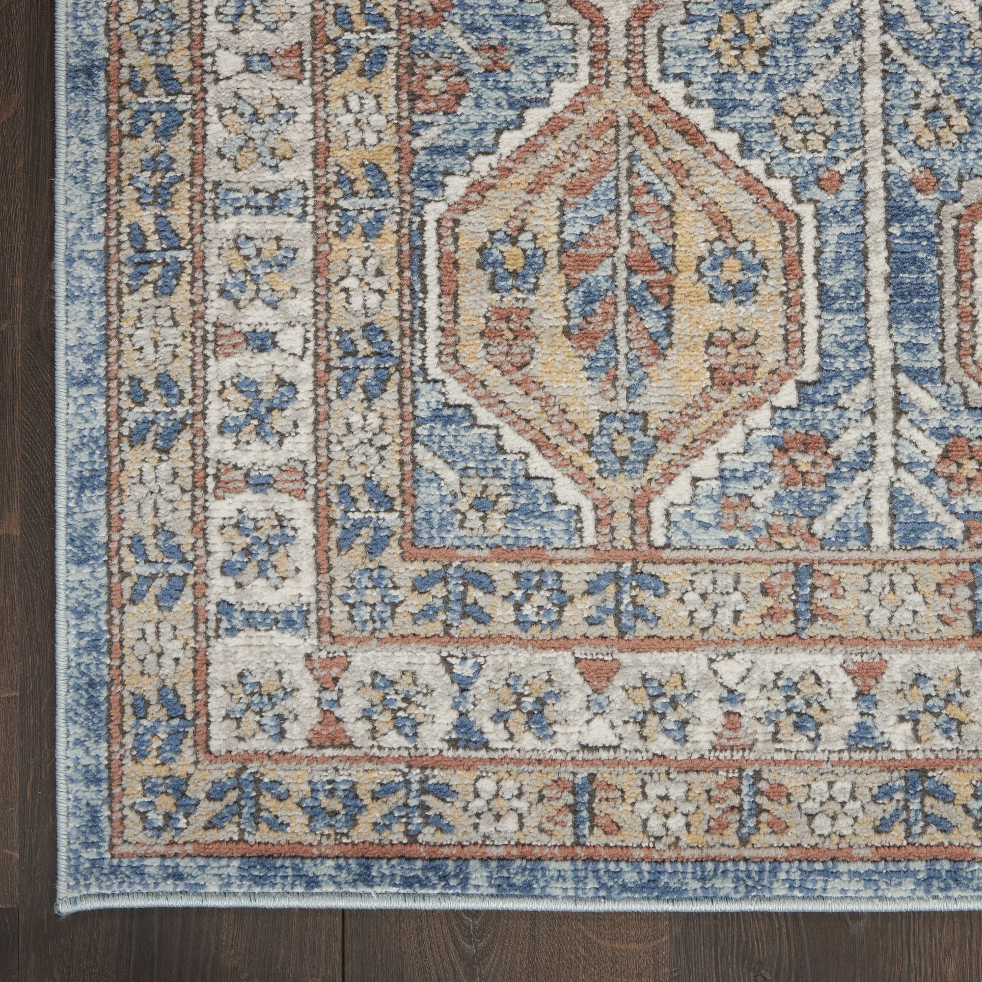 Nourison Concerto Modern Blue/Multi 3'9" x 5'9" Area Rug, (4x6)