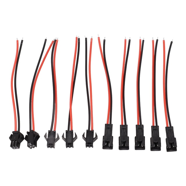 10PCS SM 2pin Led Connector Male/female SM 2 Pin Plug Connector Wire Cable For Led Strip Light Lamp Driver