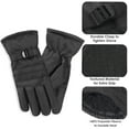 thumbnail image 3 of 1 Pair of Adult One Size Insulated Waterproof Windproof Cold Winter Weather Gloves for Snow, Wind, Rain, Hail, Freezing Temperatures and Harsh Climates in Black, 3 of 6