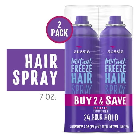 Aussie Instant Freeze Hairspray with Jojoba Oil, 7.0 oz, 2