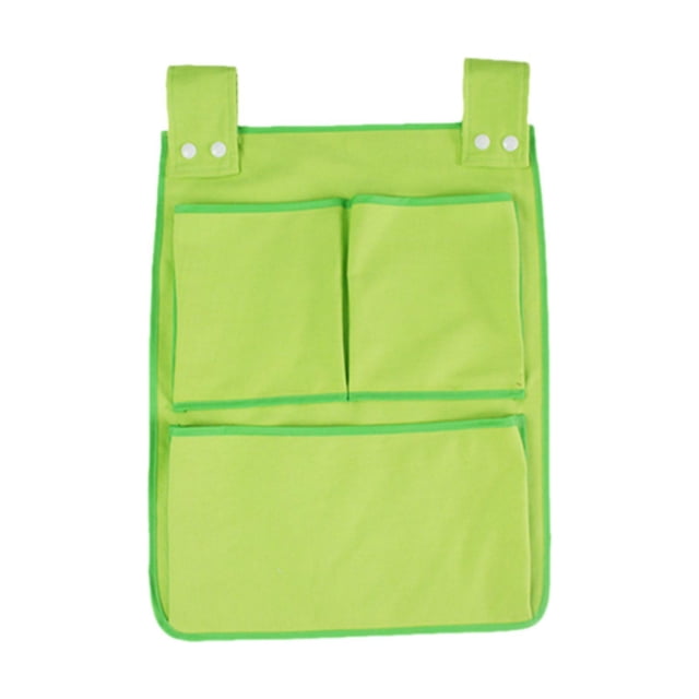 Bolsera para bebés Bolsa colgante Organizador de pañales colgantes lienzo Bab Bag Back Bunk Bed Bold de almacenamiento Bolsa de pañales para juguetes verde