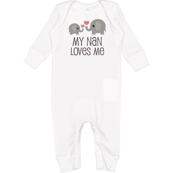 Inktastic My Nan Loves Me Grandchild Baby Romper Coveralls