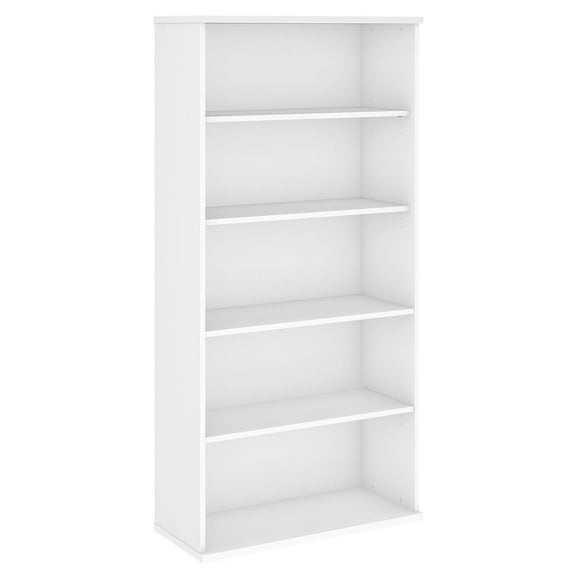 Studio C 5 Shelf Bookcase in White - Engineered Wood