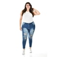 thumbnail image 2 of Jeans skinny con detalles desgarrados /Tallas Extras, 199 (Azul medio) azul 38, 2 of 6