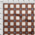 thumbnail image 2 of oneOone Cotton Poplin Fabric Check Ikat Print Sewing Fabric BTY 56 Inch Wide, 2 of 4