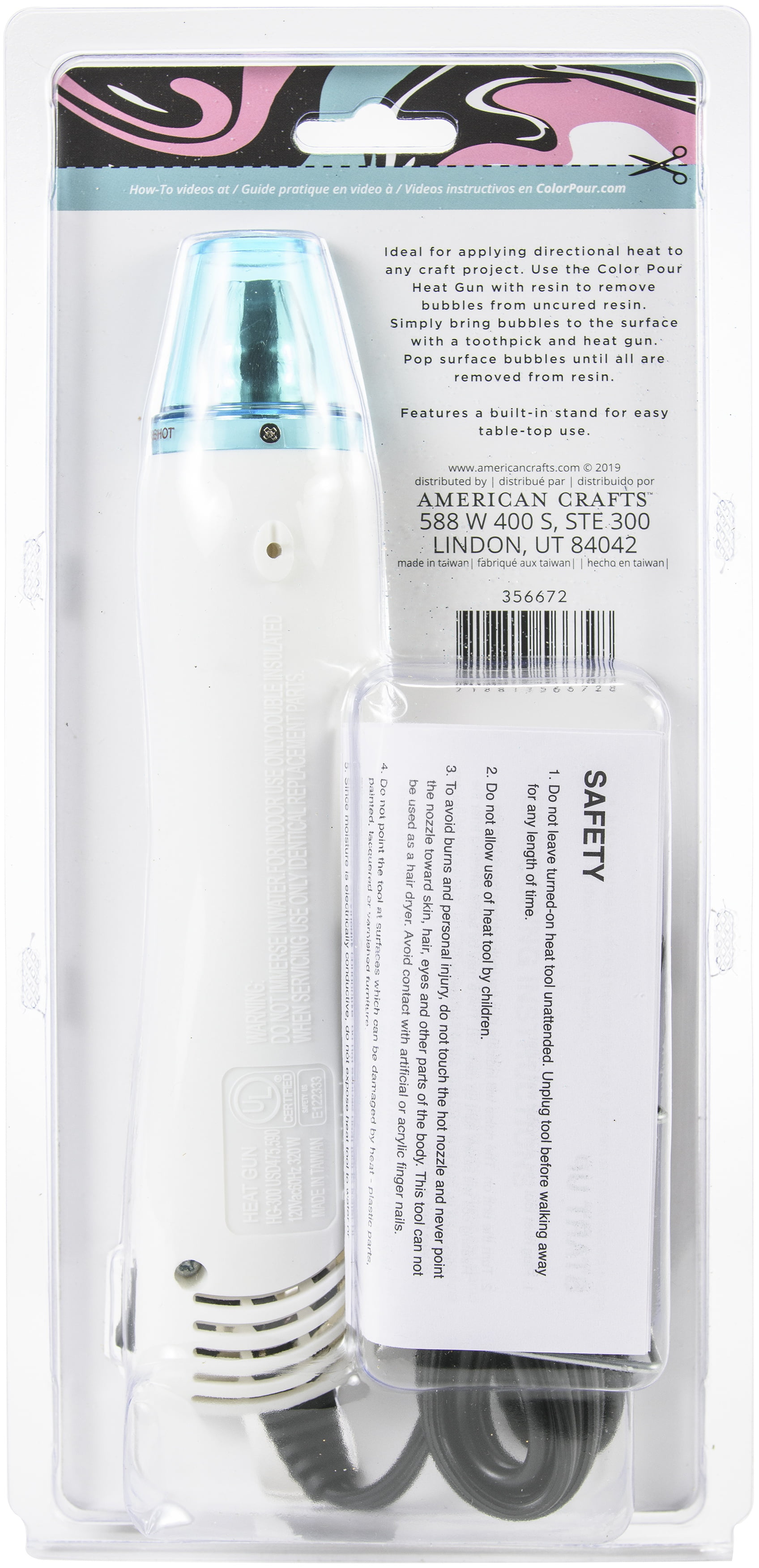 American Crafts Color Pour Resin Heat Gun 2/Pkg
