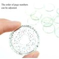 thumbnail image 2 of 35mm Plastic Transparent Mini Discs Expansions Book Binding Ring Discbound Planner Customize Paper Protector Turn Page Smoothly Keep Align Tidy Easy Change Cover Portable for Notebook 16pcs, 2 of 7