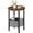 Rustic Brown, variant on Vagusicc Round Side Table End Table with Storage Basket, Small Side Table Round Nightstand for Small Spaces, Tall Oval End Table with Steel Frame, Coffee Bedside Table for Living Room, Begie
