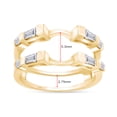 thumbnail image 2 of Baguette & Round White Cubic Zirconia Enhancer Guard Ring 14K Yellow Gold Ring Size - 4, 2 of 10