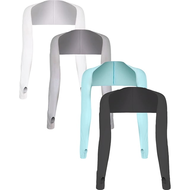 4 Paires Châle Rafraîchissant pour Femmes, Manchon de Bras Anti-UV Protection Solaire Châle Rafraîchissant pour Dames