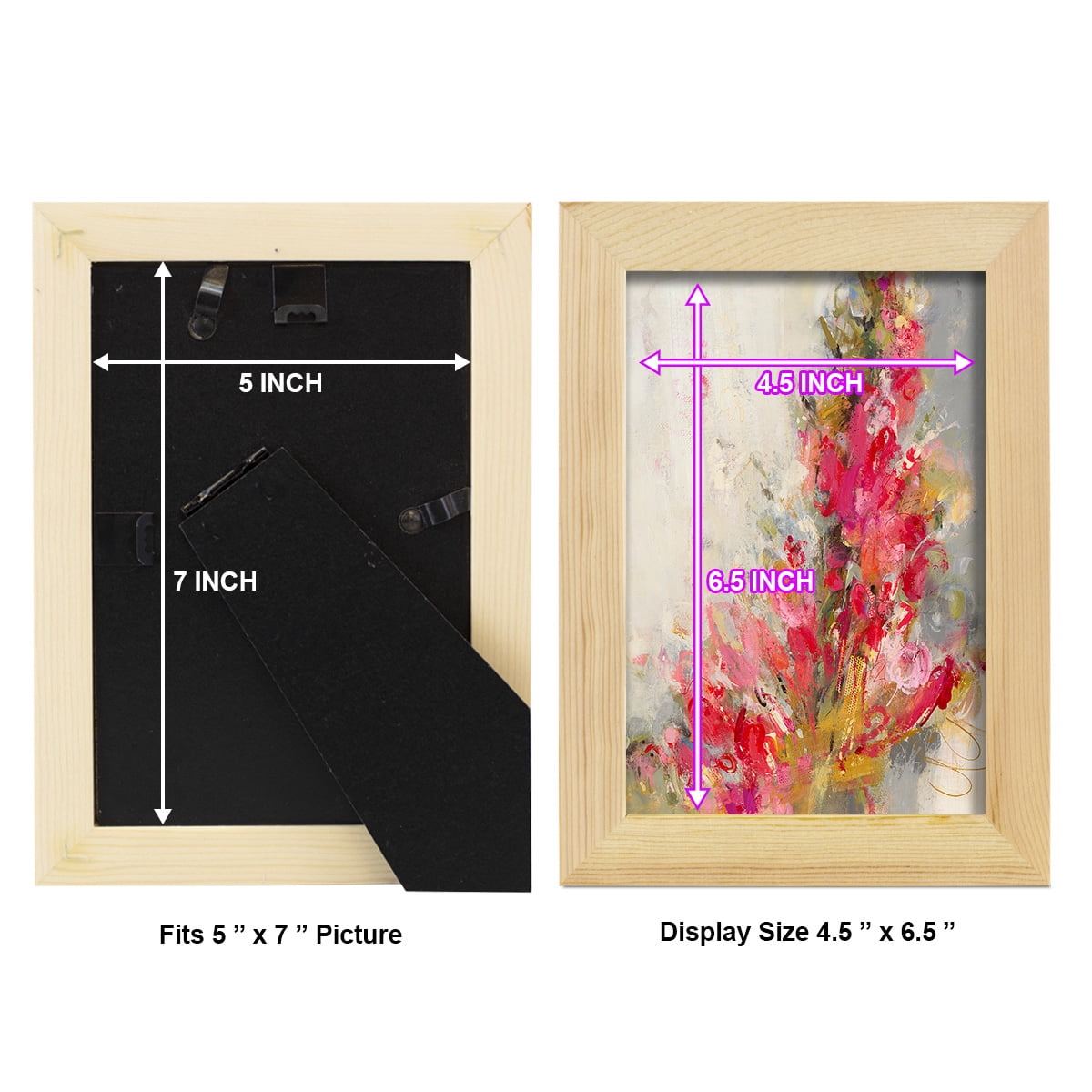Flip Side - Framed Print w/glass - Natural Wood