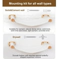thumbnail image 2 of Peluomoz Beige Dual-Sided Wall Mounted Cat Hammock, Canvas and Plush Fabric, 1 Count, 2 of 9