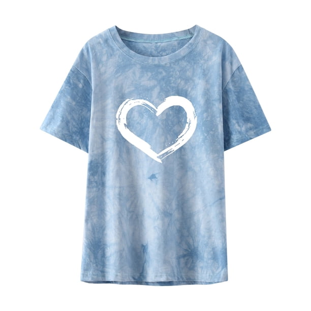 Blusa suelta de manga corta con cuello redondo y estampado a la moda para mujer Pompotops hfajkhk138266