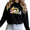 Black, variant on Black Print Sweatshirt Graphic Sweatshirt S-3XL True Story Cross Floral Print Easter Christian Tops