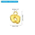 thumbnail image 2 of Footprint Charm, 50Pcs Mini Footprint Pendant Charm Bulk Vintage Metal Cute Designer, Gold Tone, 2 of 6