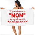 thumbnail image 2 of Mi apodo es mamá, pero mi nombre es mamá, toalla de playa para mamá, toallas de baño de microfibra, manta de playa suave para desfiles, natación, yoga, mujeres y hombres, 2 of 5