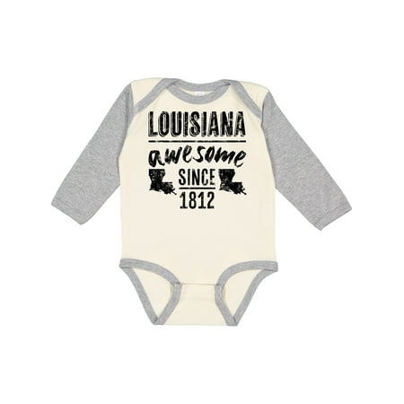 

Inktastic Louisiana Awesome Since 1812 Gift Baby Boy or Baby Girl Long Sleeve Bodysuit