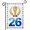 C, variant on XaaKee, Garden Flags, Golden Wave Cup Tournament Design, Double-Sided High-Quality White Linen, Yard Flag, 12x18Inch