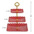 thumbnail image 3 of 4x Soporte de 3 Capas para Tartas, Decorativo para , Almacenamiento de Dulces, Estante para Aperitivos, Soporte para Postres, Soporte para Cu, 3 of 9